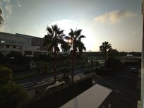 テラスに出て部屋から見えた朝日はサイコーでした