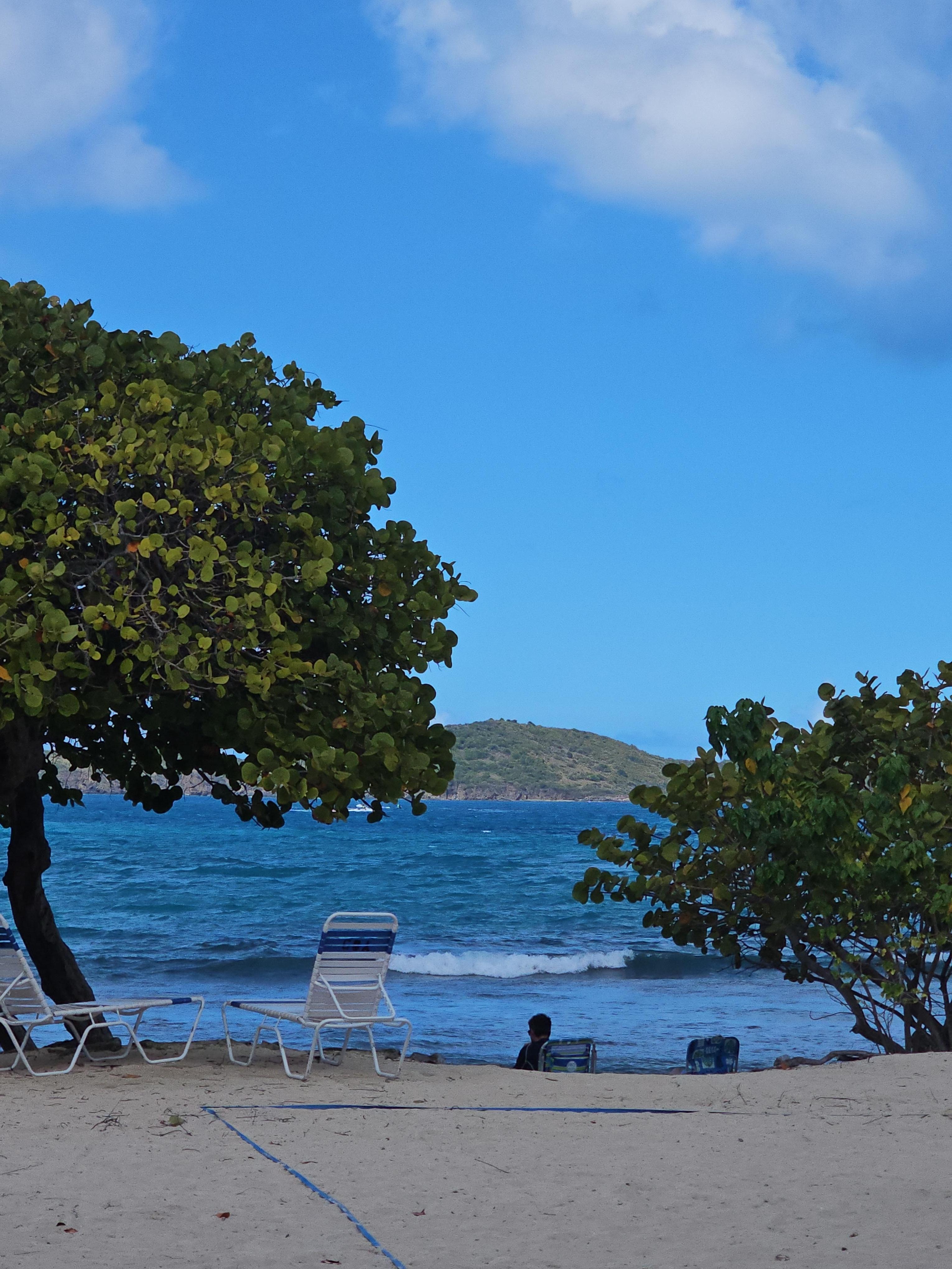 view right from the room looking straight out to water ...volleyball court marking can be seen as well !!