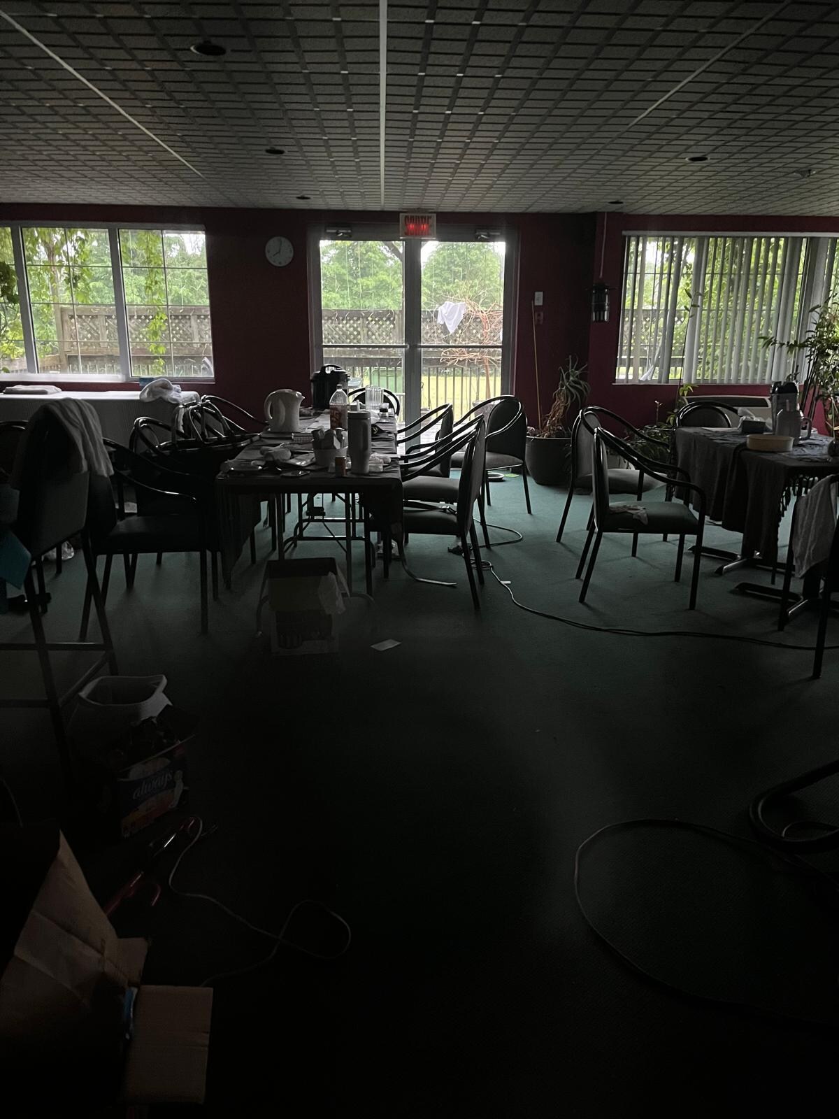 current owners seem to use what used to be breakfast room and terrace as their living quarters.