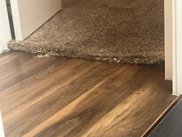 Carpet was lifted entering the bedroom