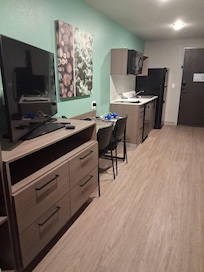Entertainment and kitchenette