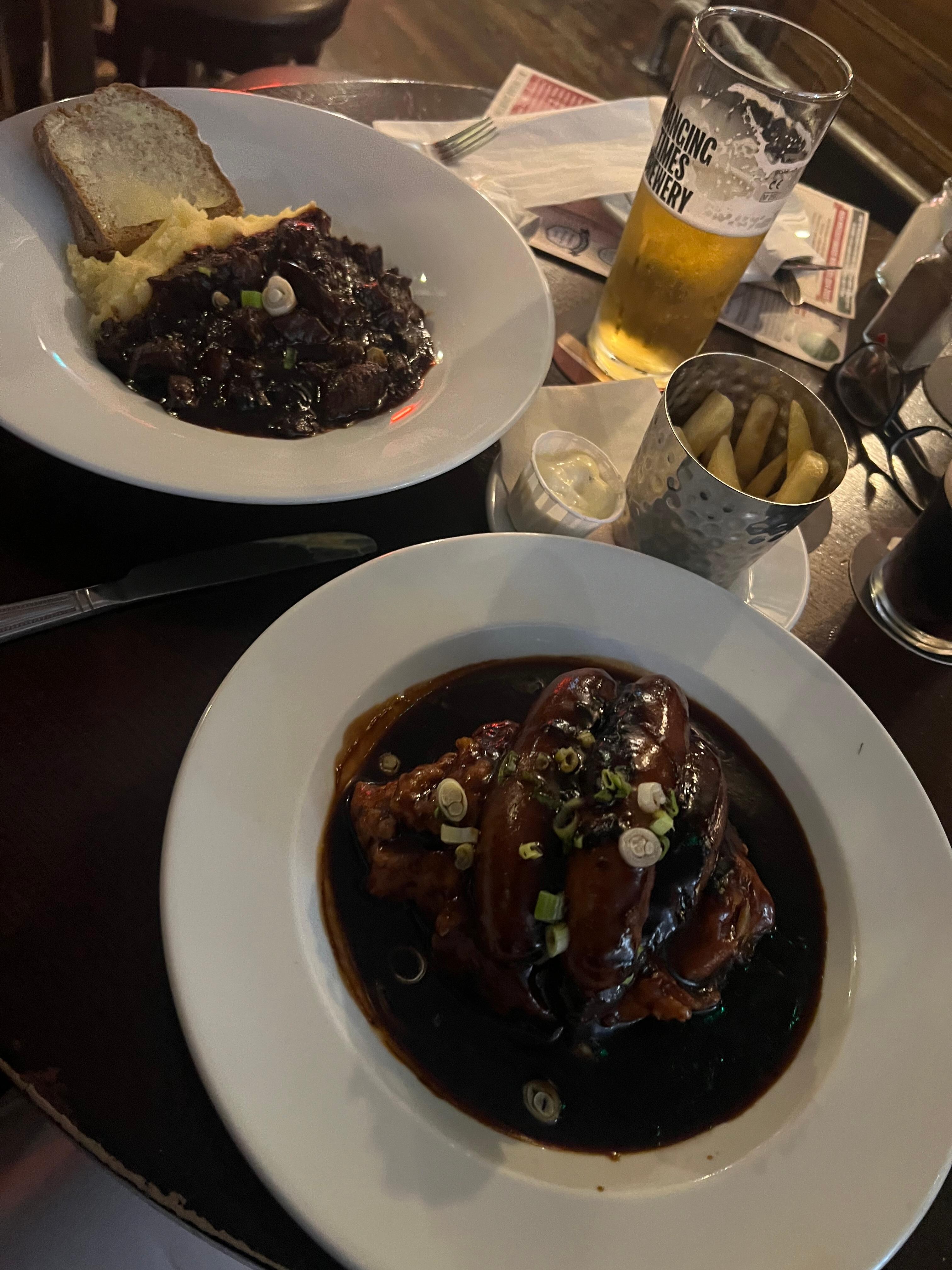 Darkeys . Irish stew, bangers and mash! 