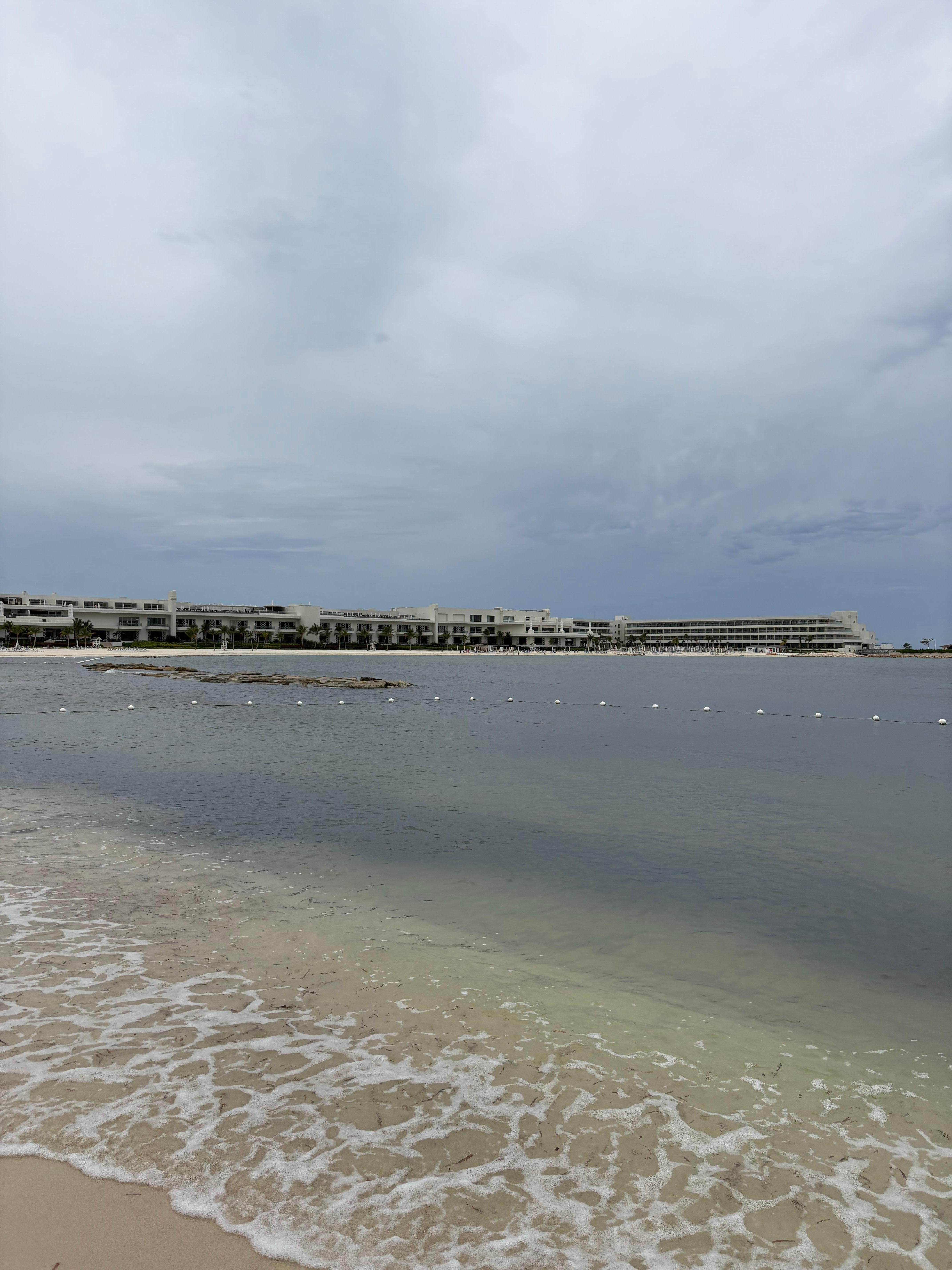 Looking back at the resort after walking round to the adult side on the beach