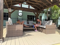 Shaded pool cabana