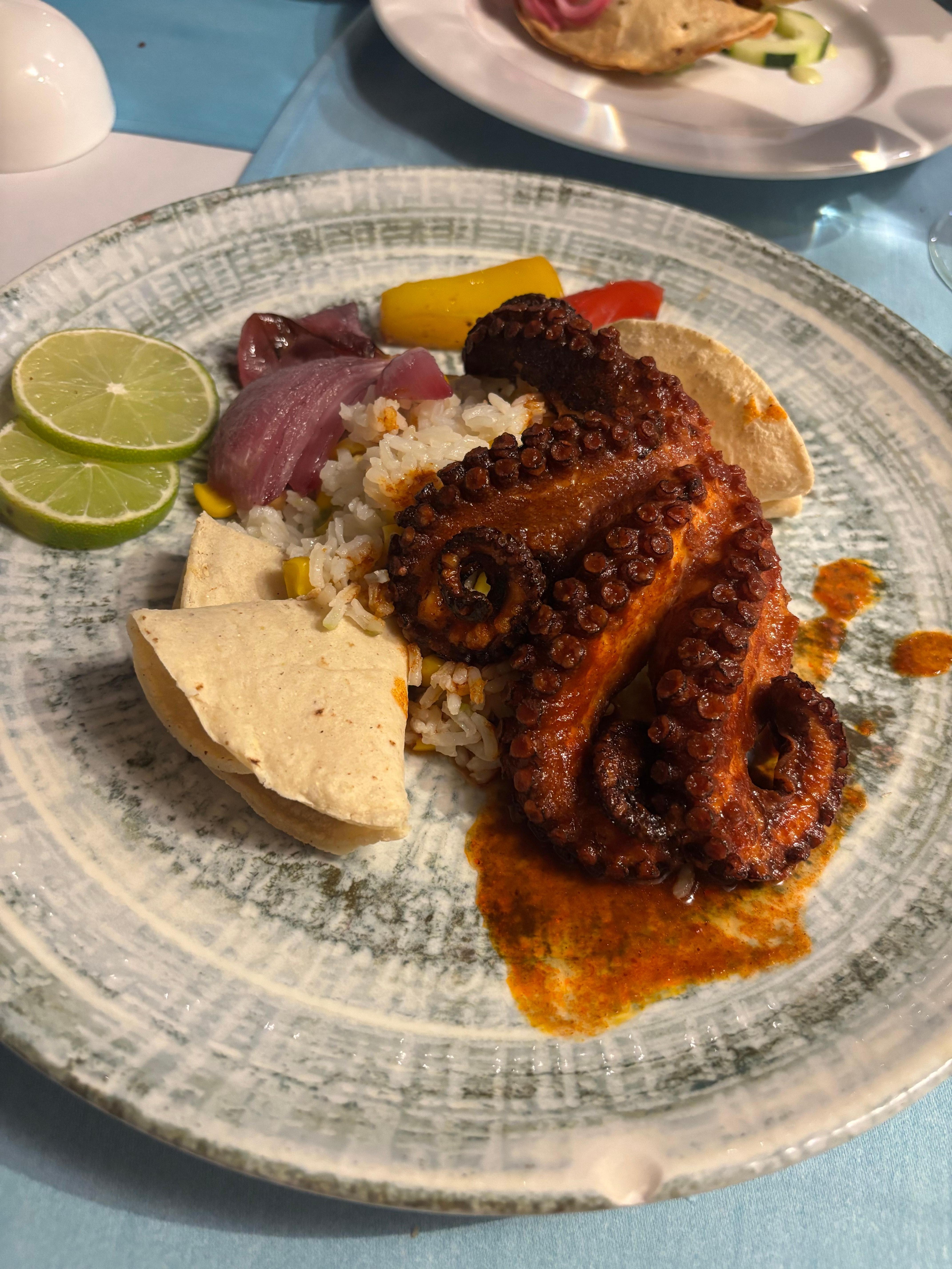 Octopus with rice