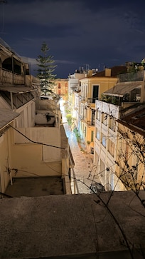View of the street from the terrace on the 3rd floor