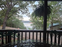 Outside deck overlooking the massive lake