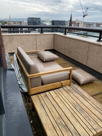 No covers on coach on balcony