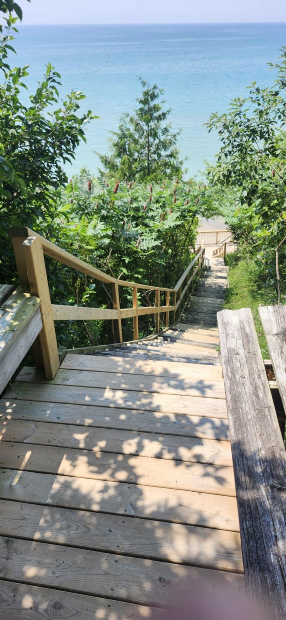 Stairs to beach.