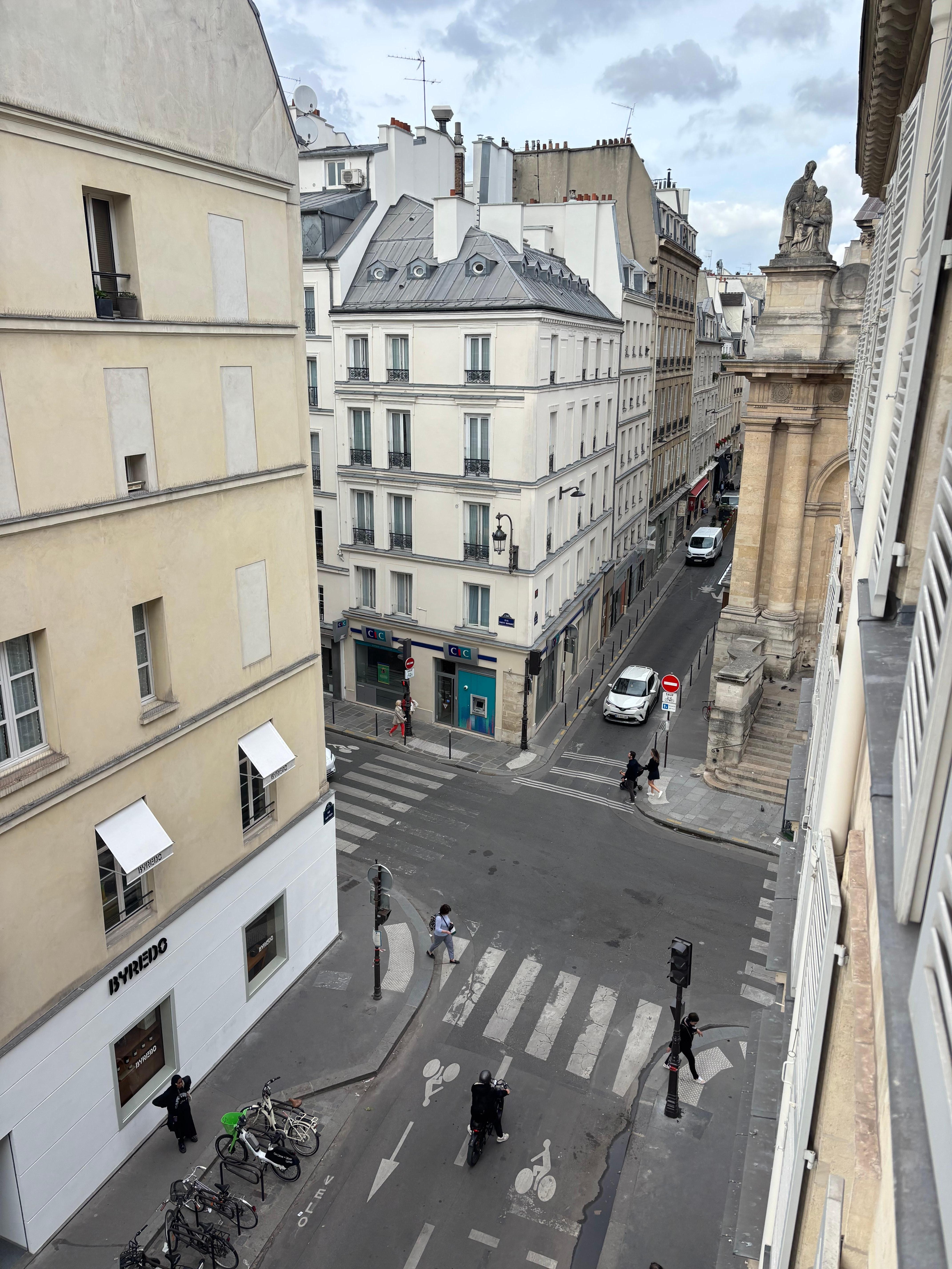 Street view from window