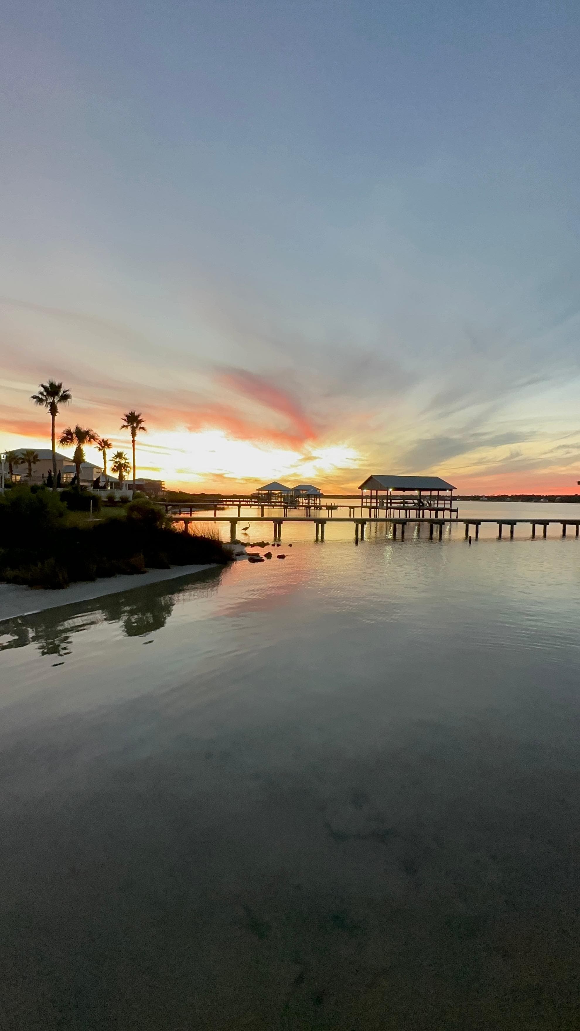 The back view on dock 