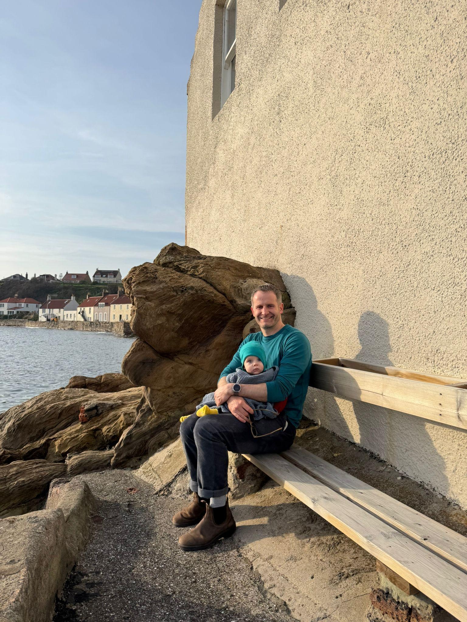 Private seating at the south side of the house. You feel very close to the sea!