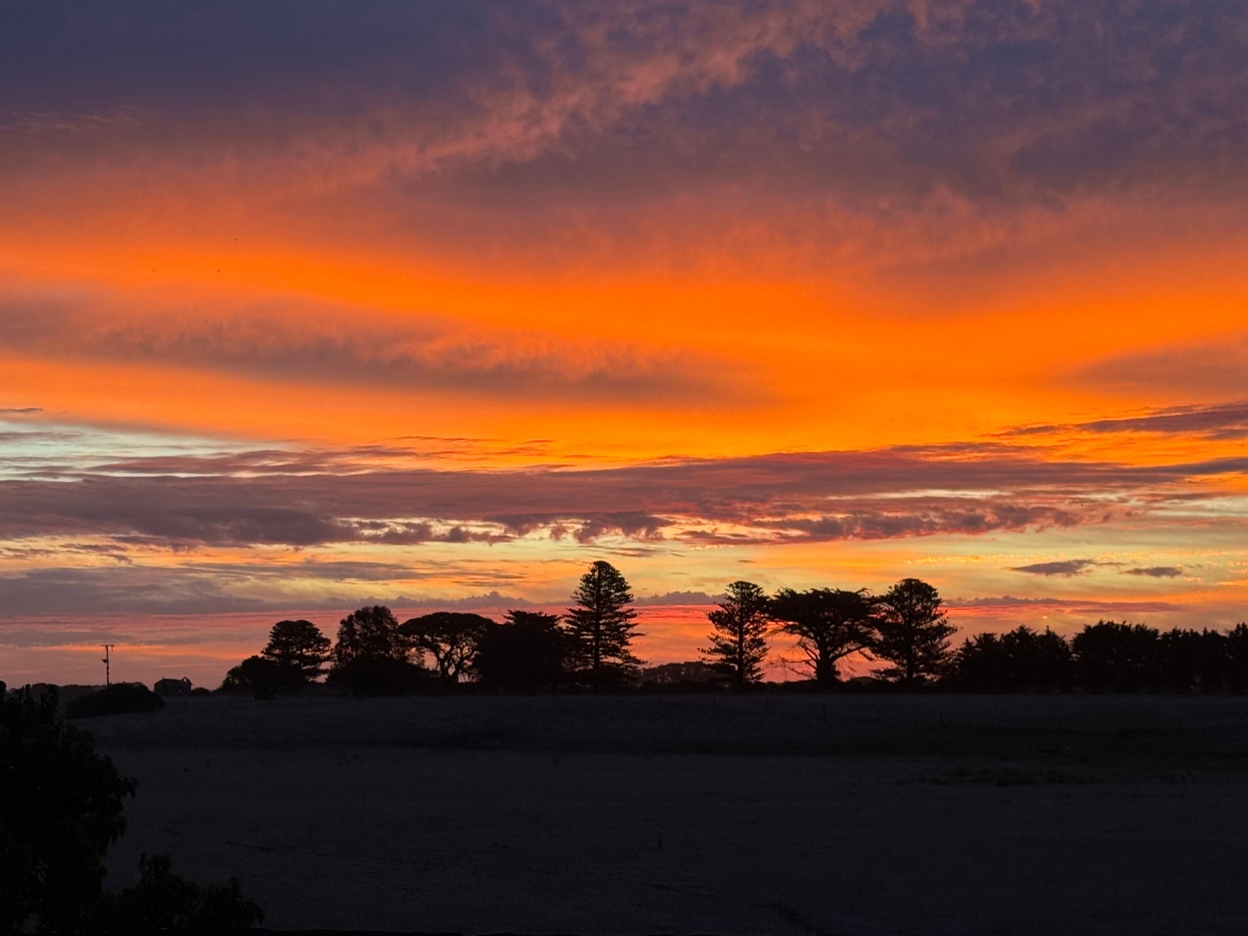 Sunset from the backyard