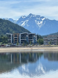 Condo Building Exterior. This Penthouse unit is located in the middle of the building.