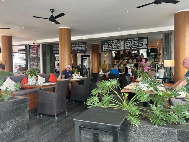 The open air dining area