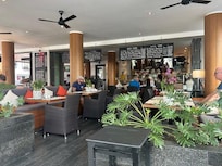 The open air dining area