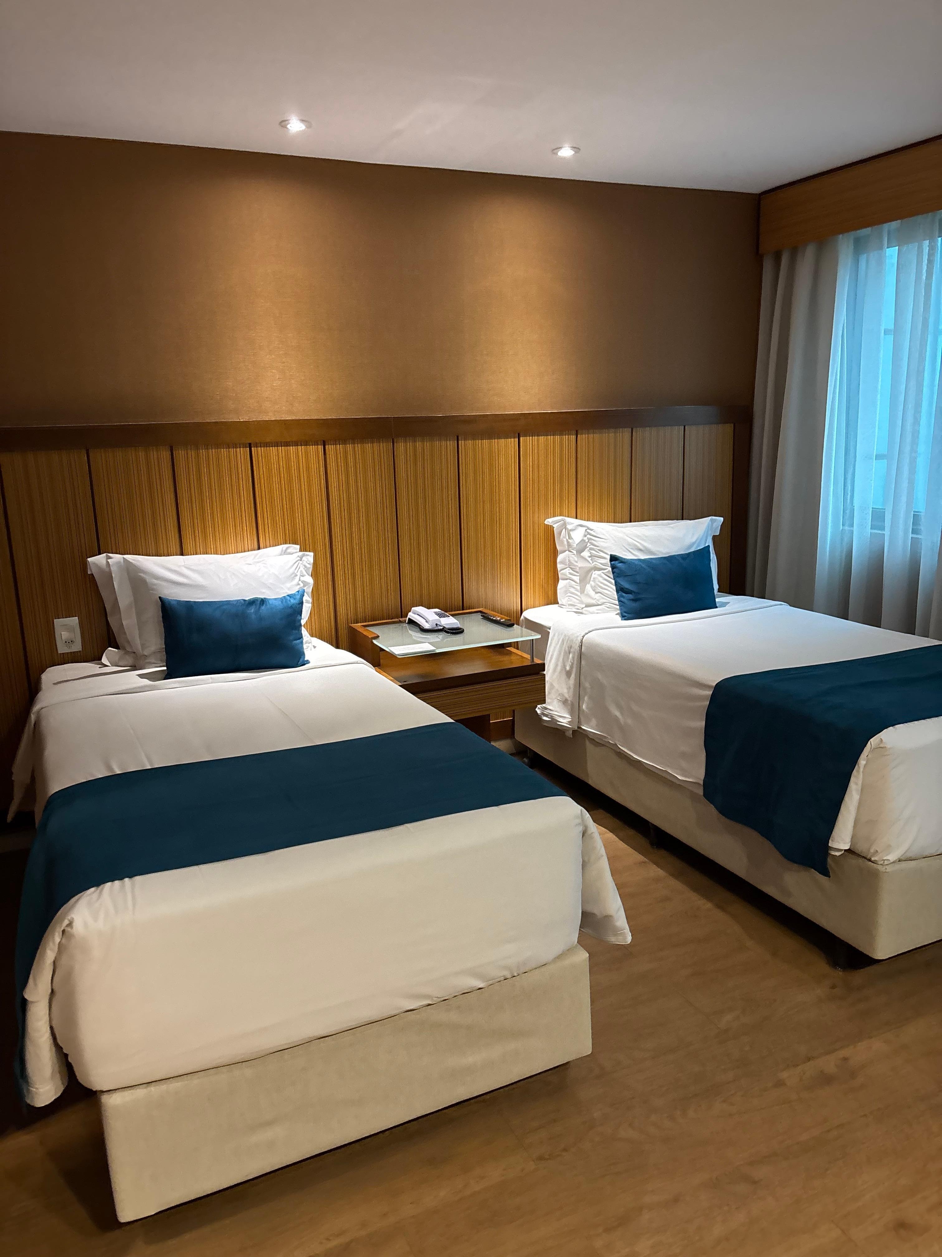 Room was very spacious and clean, I liked the hard mattress.