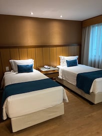 Room was very spacious and clean, I liked the hard mattress.