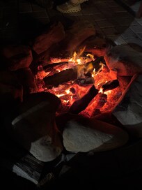 Fire pit was great for a chilly night and even the afternoon time