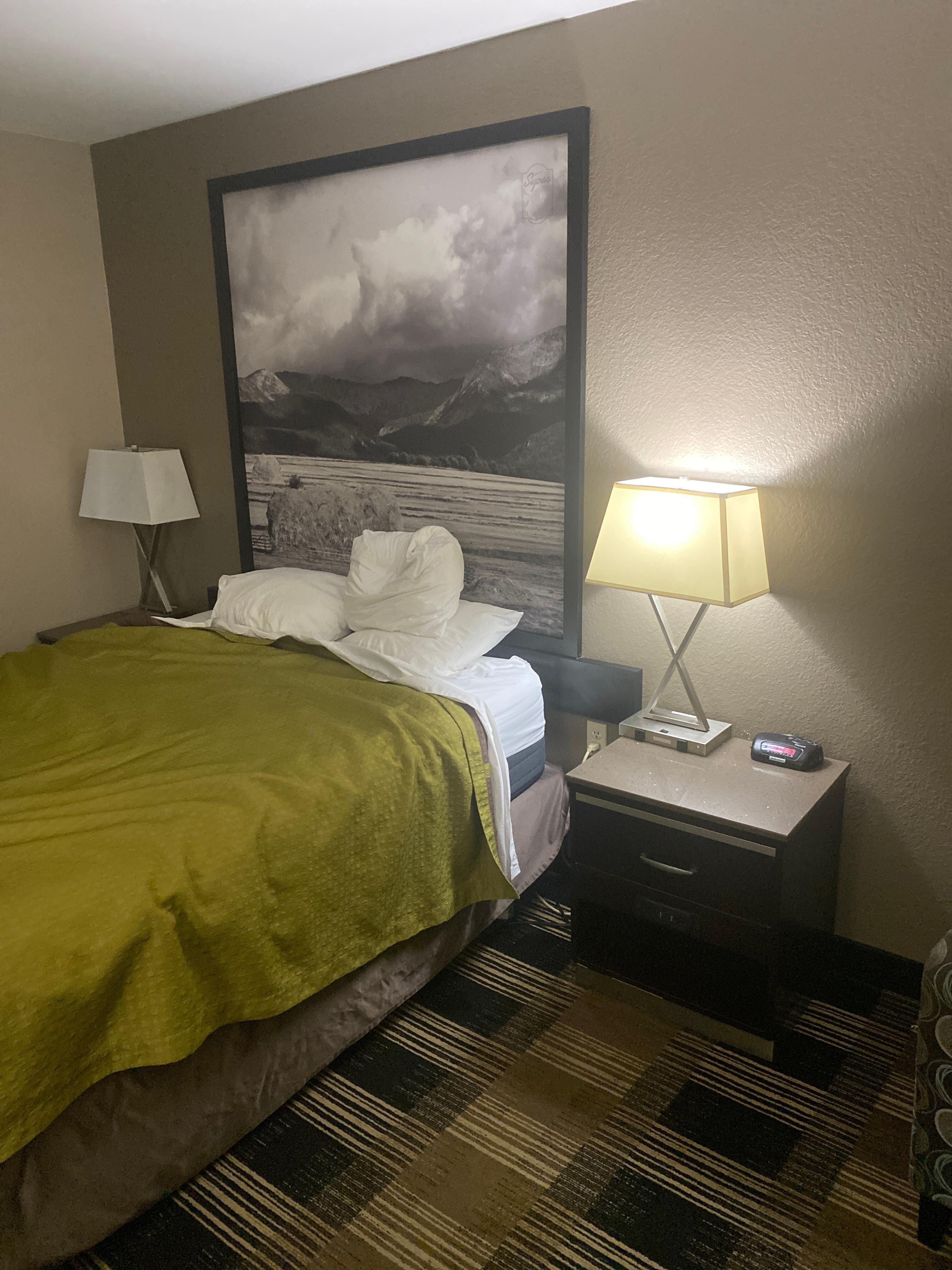 Slept well in this bed. 