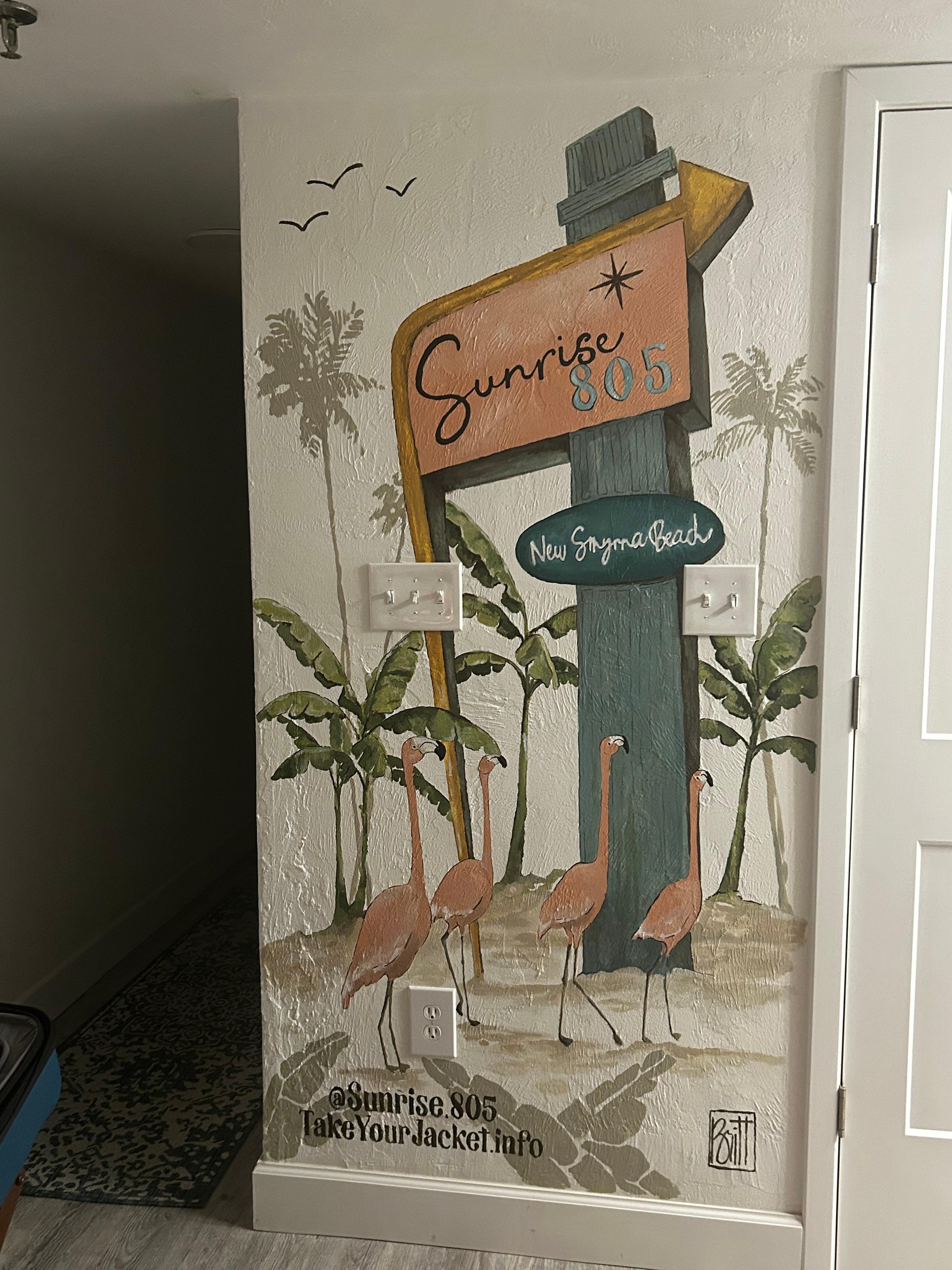 An amazing mural on the wall!!