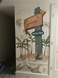 An amazing mural on the wall!!