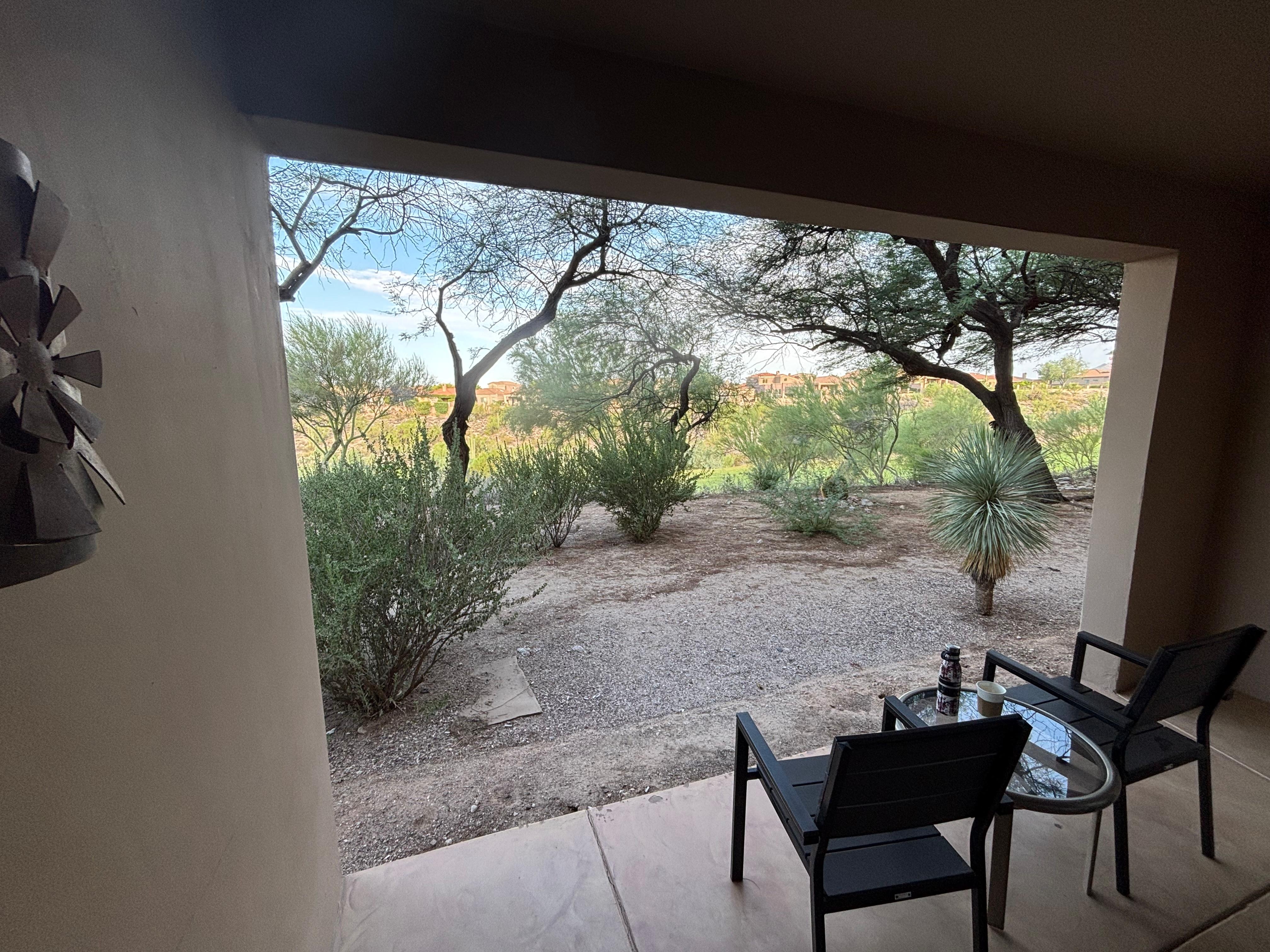 Terrace outside our room.