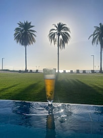 Pool bar view - still need music to complete the vibes 🍻