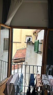 Laundry by the large window