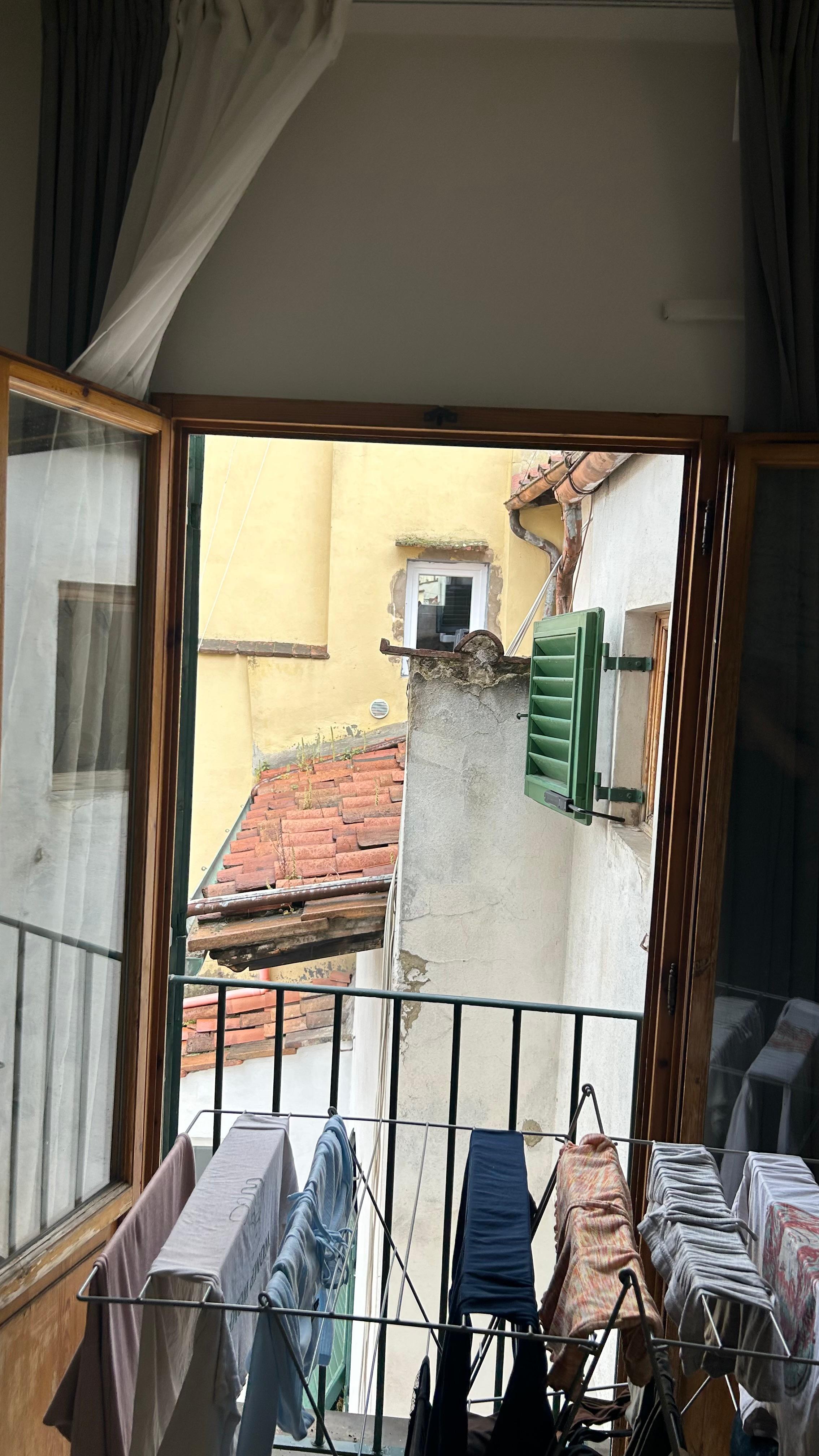 Laundry by the large window