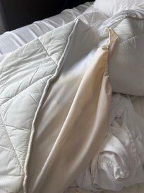 Dirty yellow stain on mattress cover