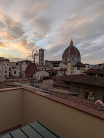 Sunset on the terrace.