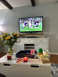 Cozy living room with great tv