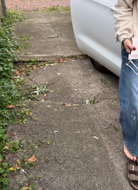 Tripped and fell and tore jeans (and worse) on this big concrete shift while loading the van... ugh.