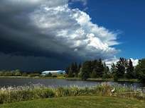 In spite of these threatening clouds, it rained for about 3 minutes!