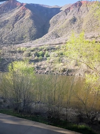 View of the mountains and Colorado River from the Quality Inn.