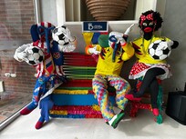 La decoracion para recibir la selección Colombia, muy linda.