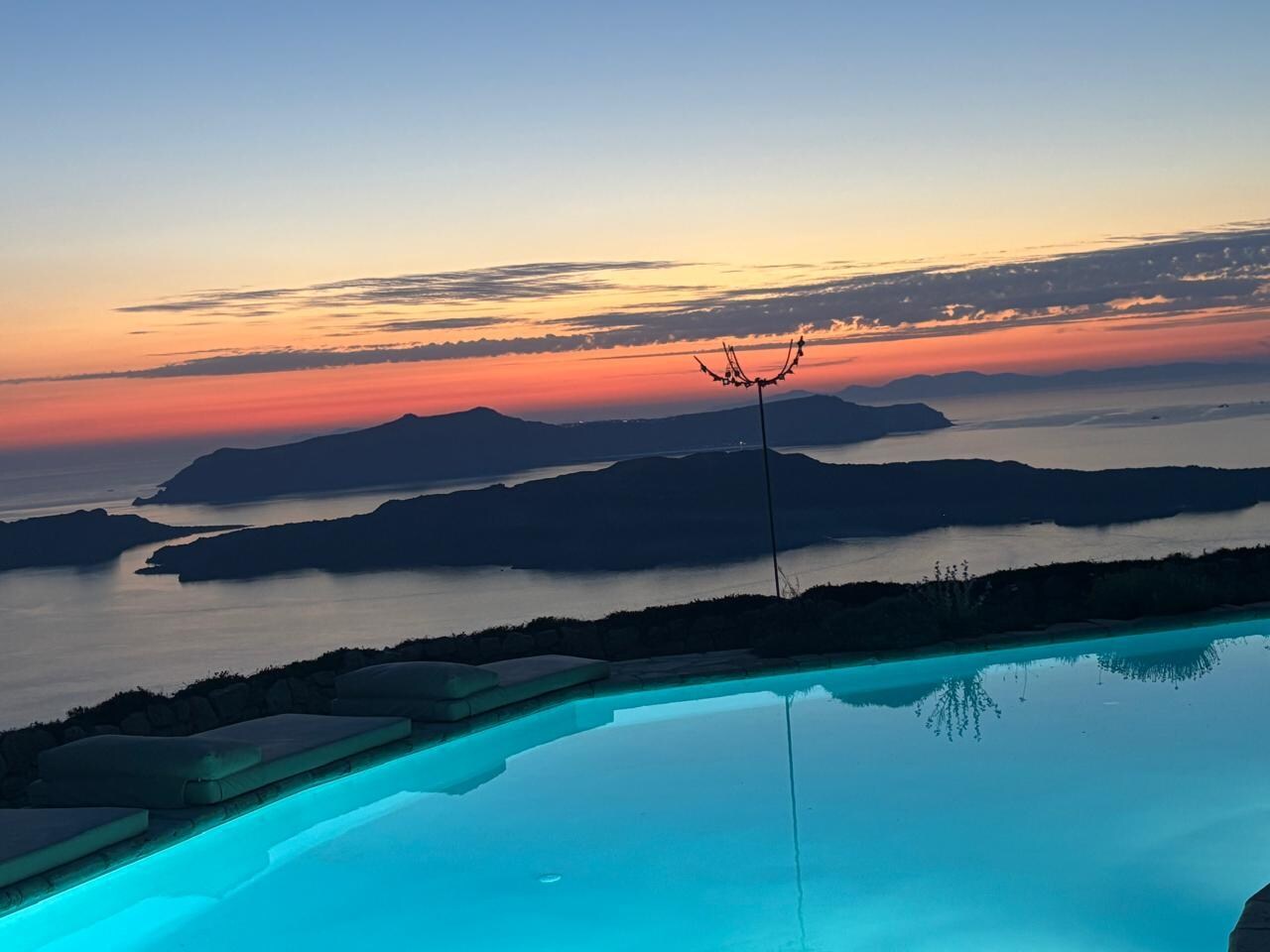 Sunset from pool