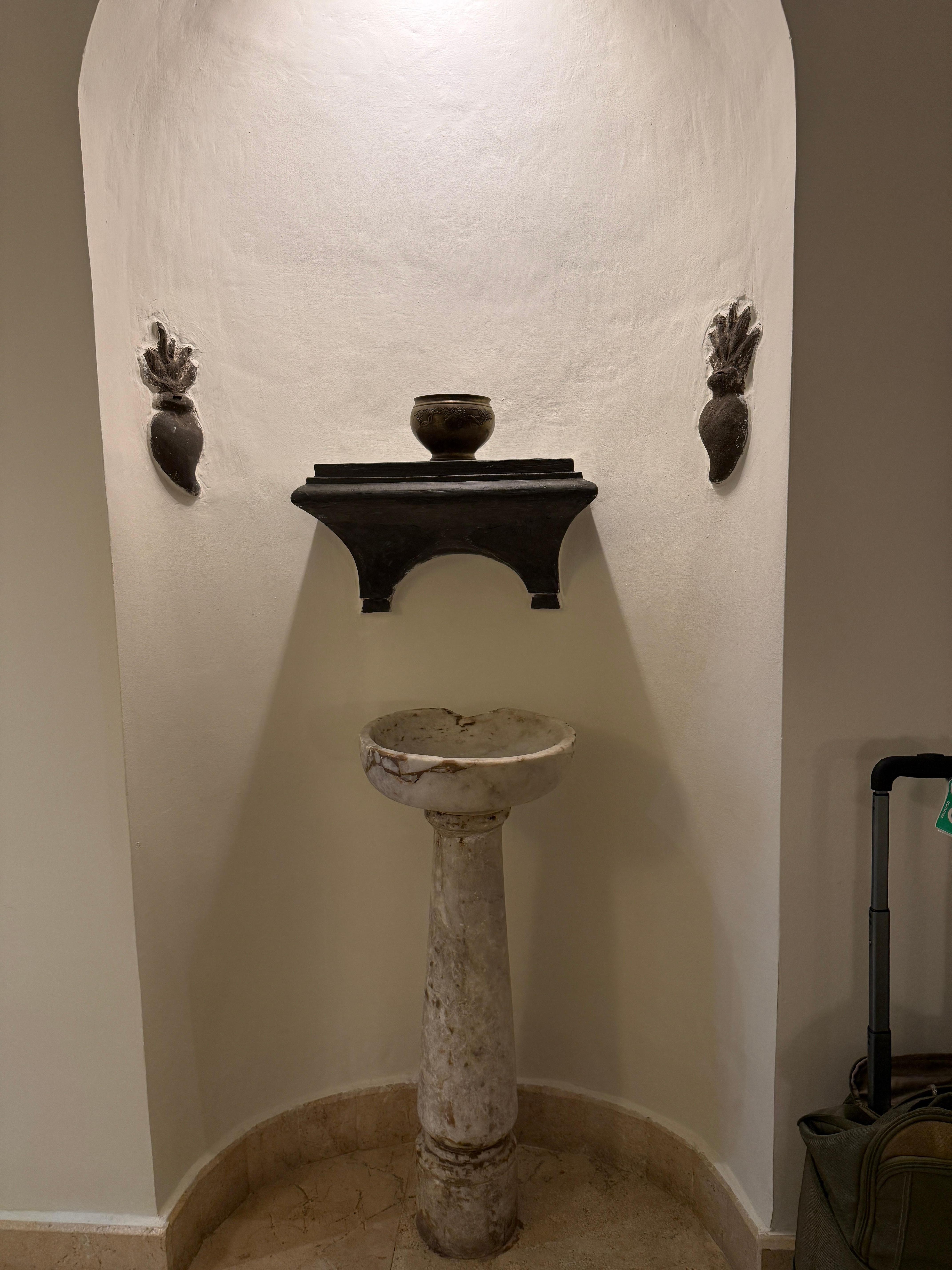 Baptismal font in our room. #3