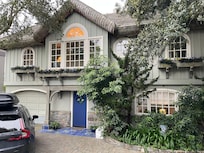 Steep downhill driveway