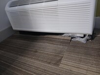 Leaking AC, patched with plastic bag