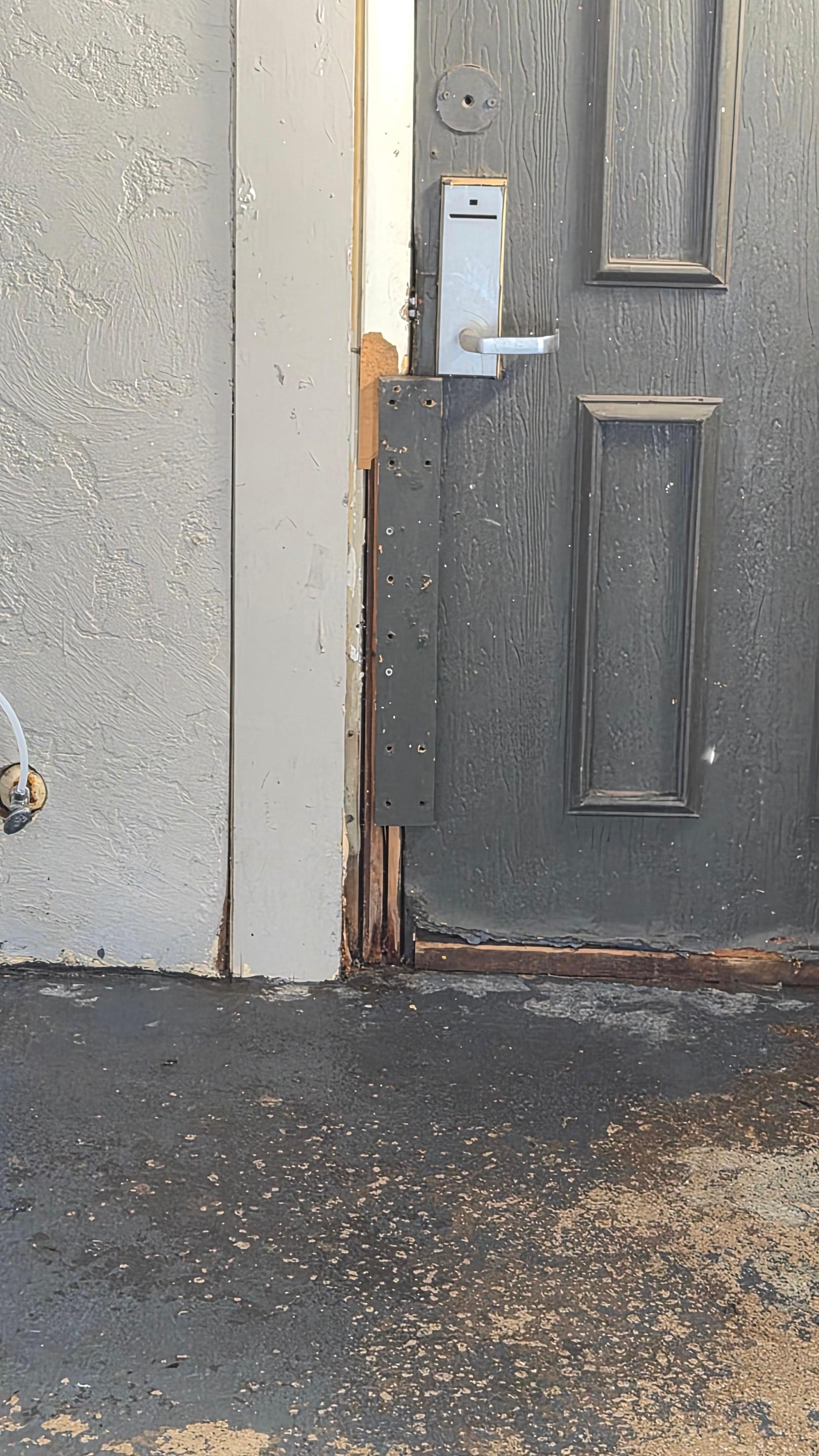 Outside of room door