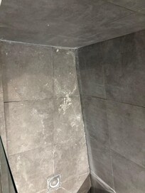 Condition of bathroom shower as water didn’t drain properly