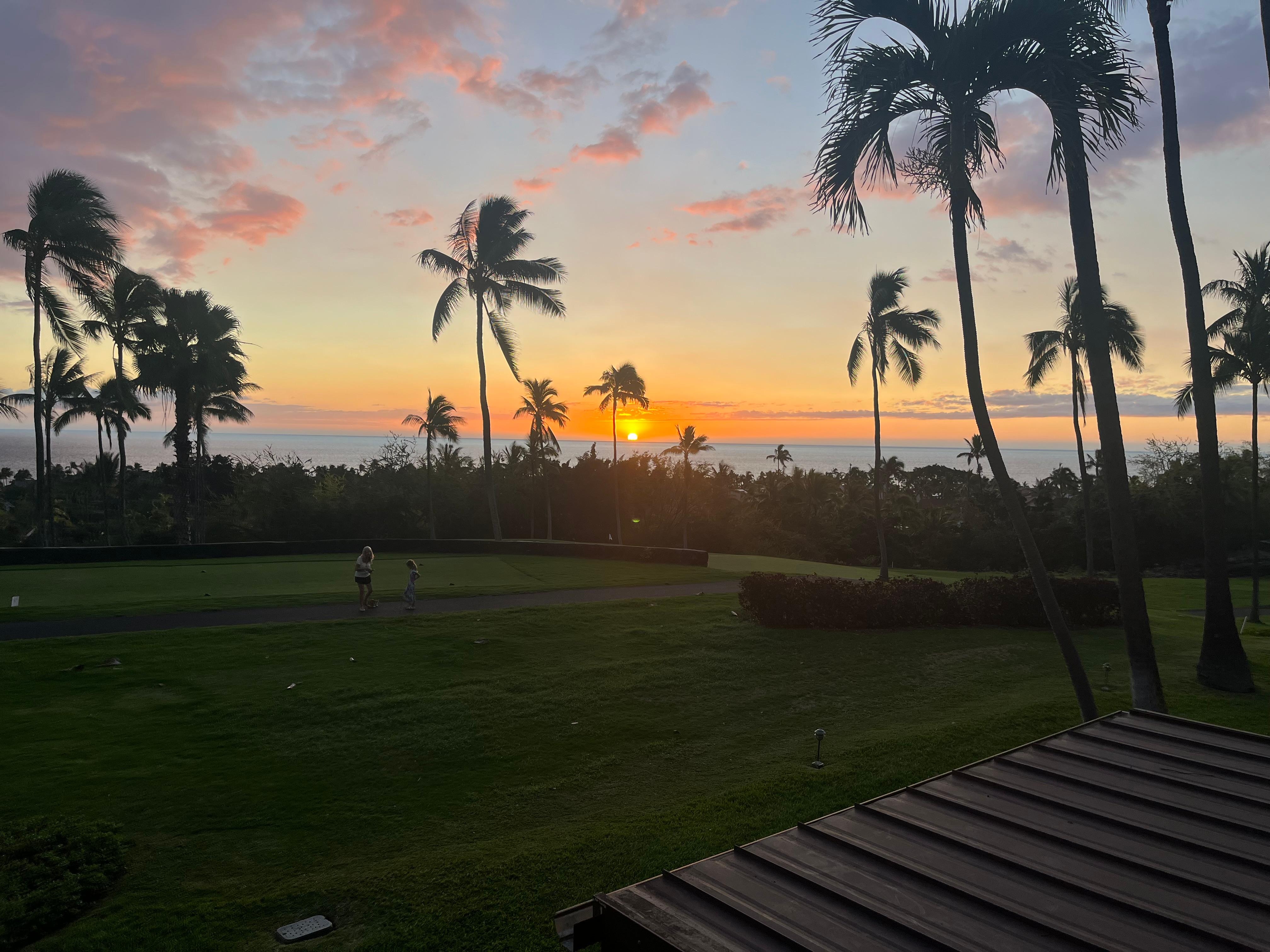 Sunset view from balcony 