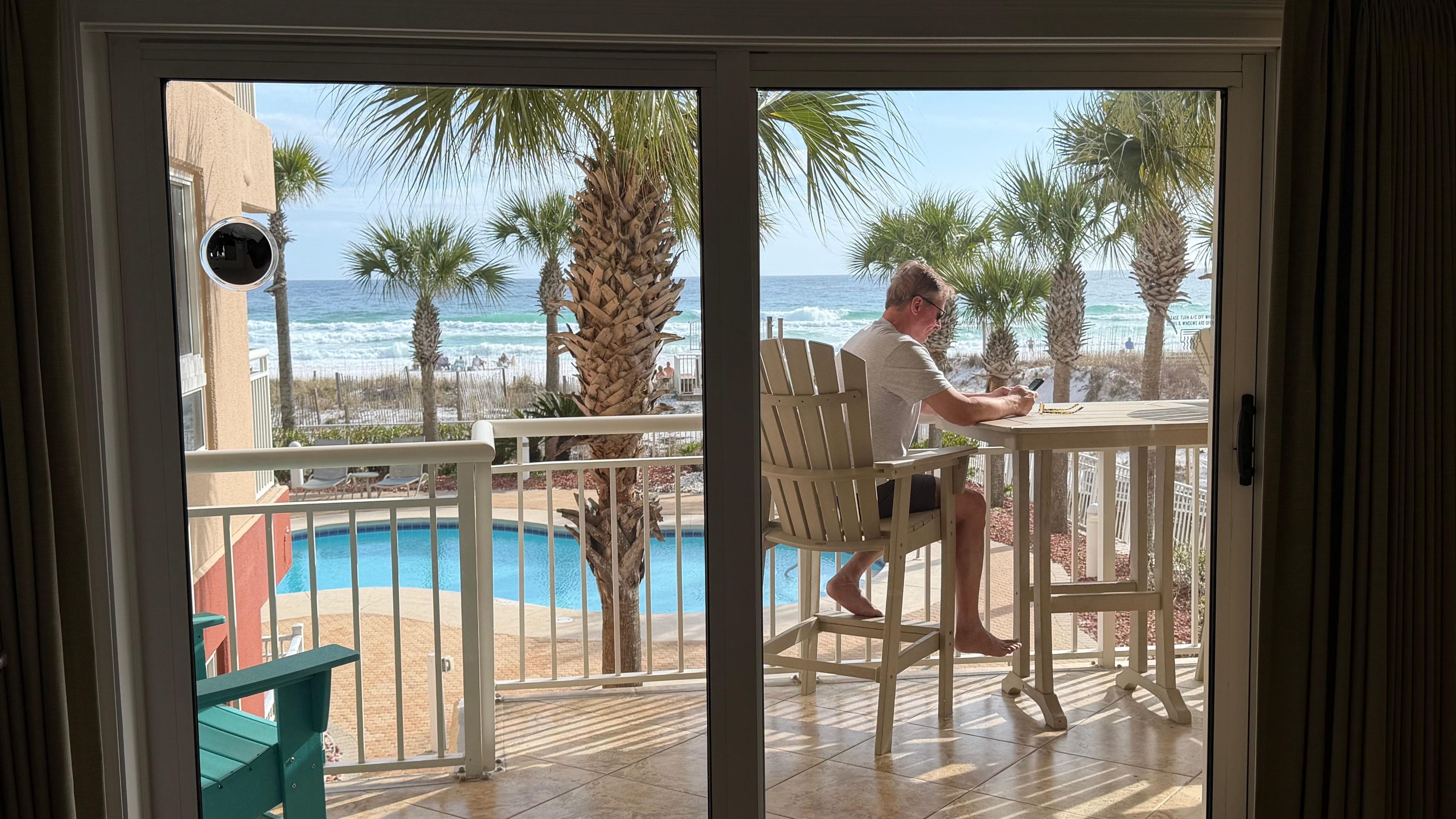 View from both the master and main living areas. Beautiful sunsets too. 