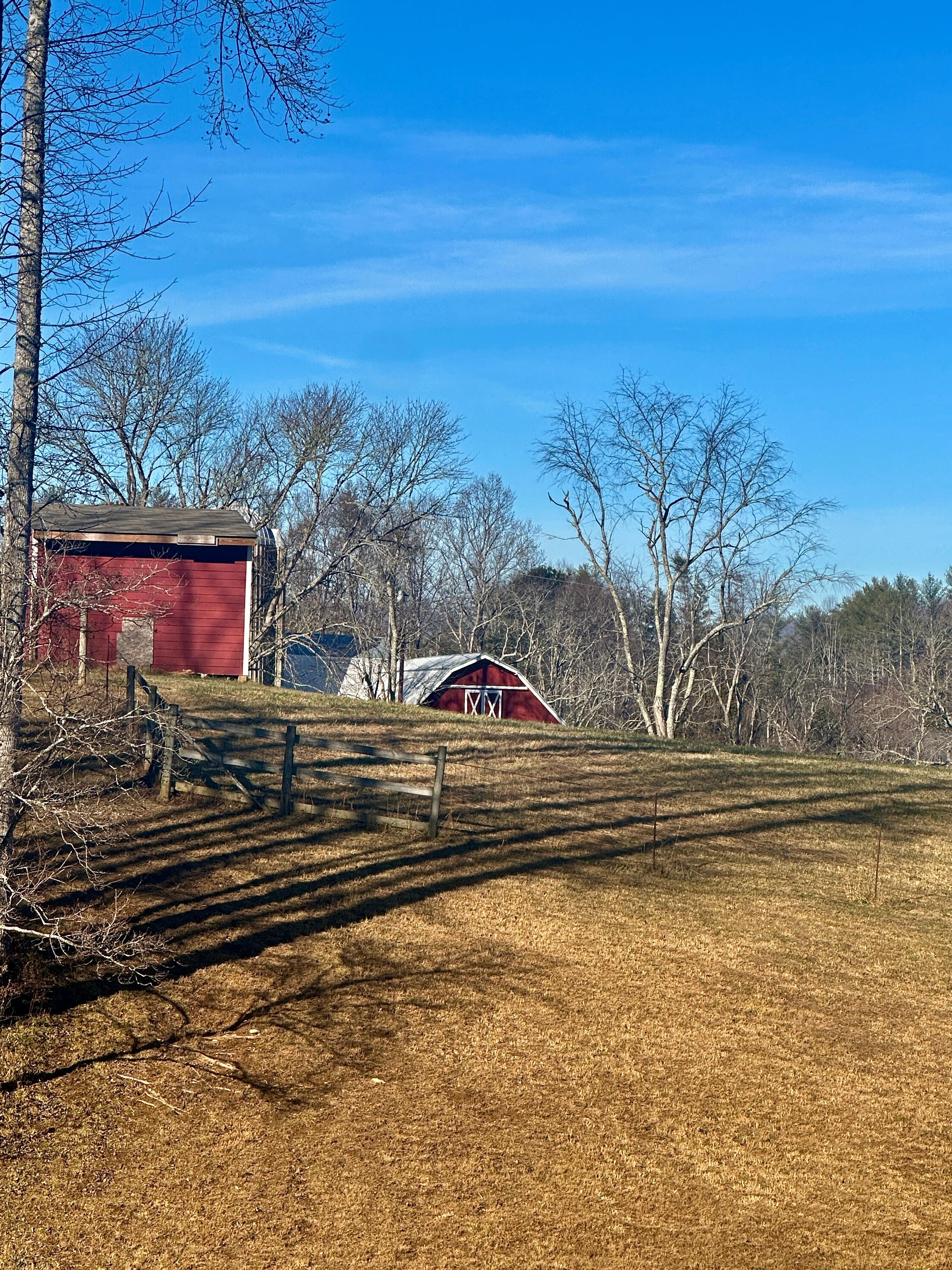 An old barn with a silo. This is a very old barn…I remember it from my childhood. 