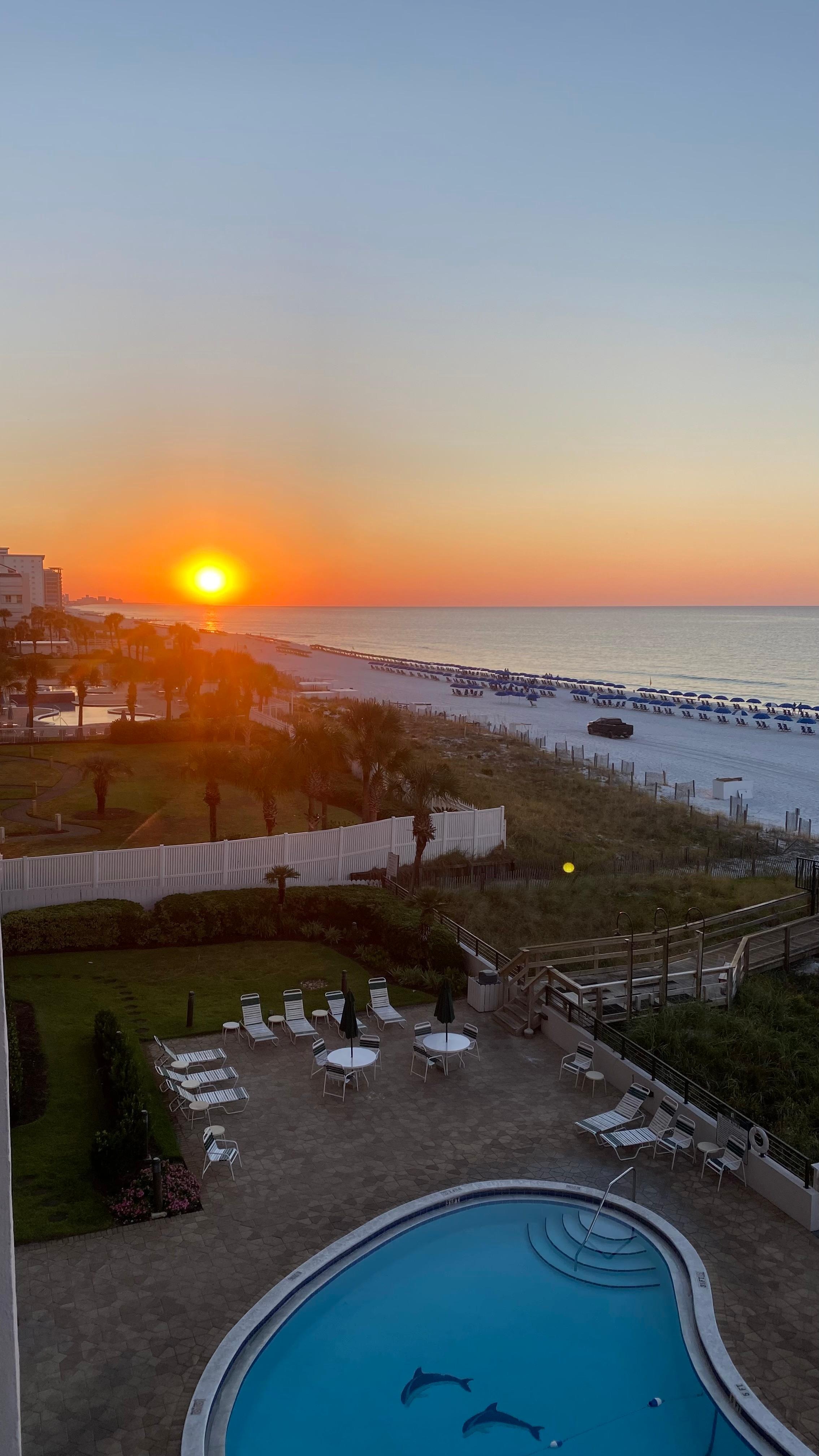 Sunset from the balcony