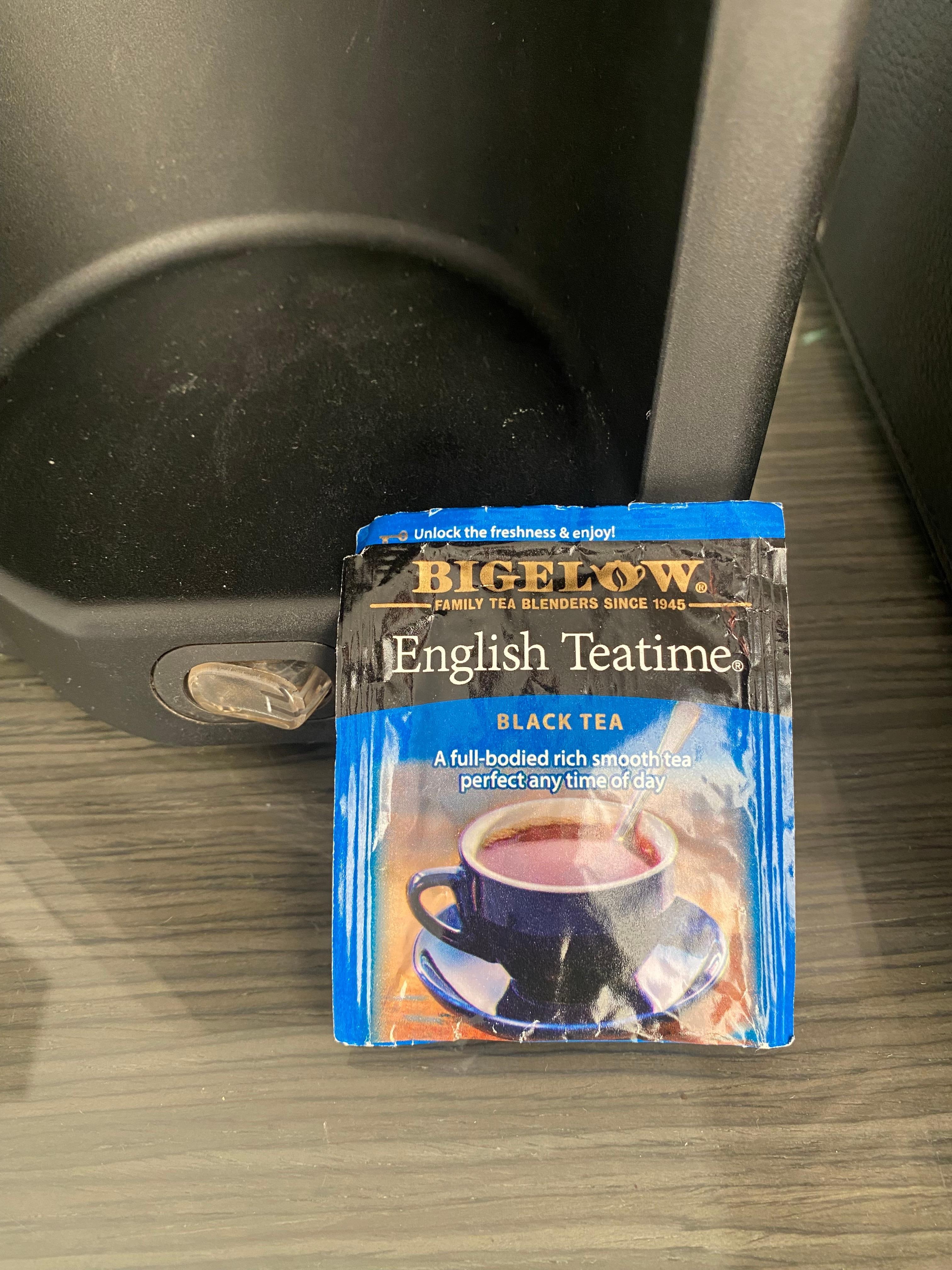 The single teabag gifted to us for our room looked like its had seen better days 