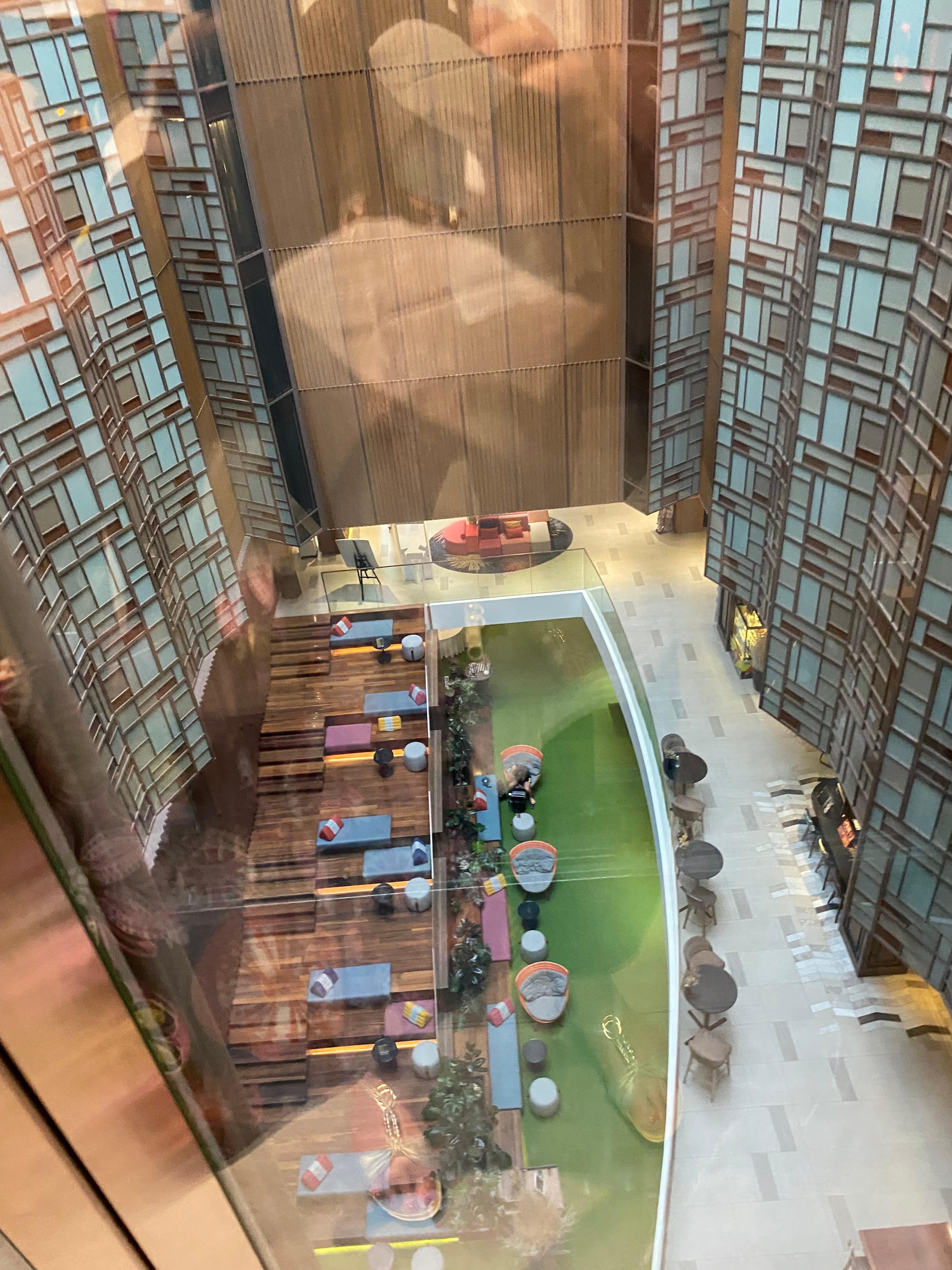 View from the elevator.