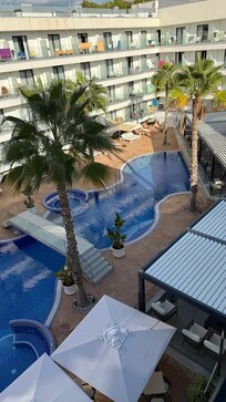 Blick vom Balkon der Suite